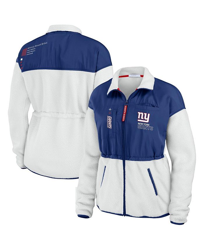 WEAR by Erin Andrews Women's White, Royal New York Giants ColorBlock