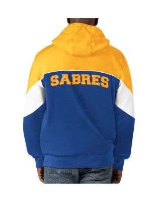 Men's Royal, Gold Buffalo Sabres Power Forward Full-Zip Hoodie