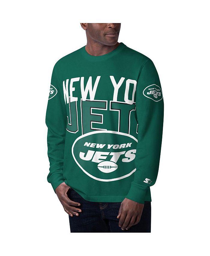 Starter Men's Green New York Jets Clutch Hit Long Sleeve Tshirt Macy's
