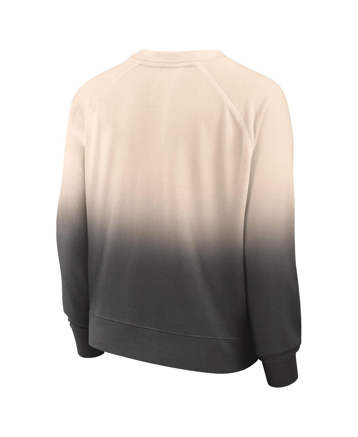 Women's Fanatics Black Distressed Boston Celtics Lounge Arch Raglan Pullover Sweatshirt - Black