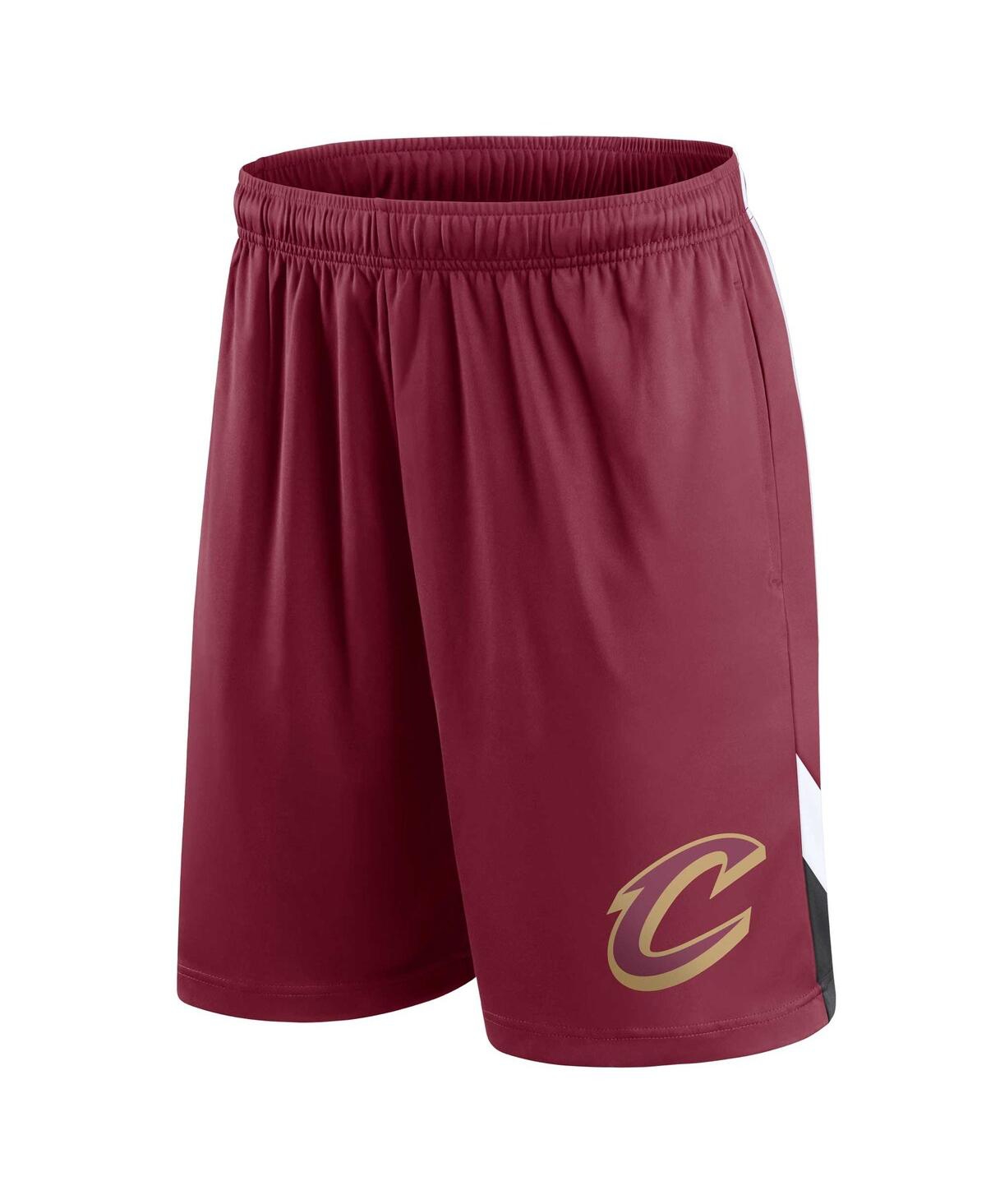 Shop Fanatics Men's  Wine Cleveland Cavaliers Slice Shorts