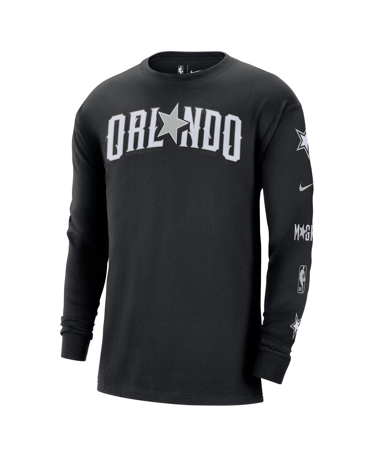 Men's NikeOrlando Magic 2023/24 City Edition Max90 Expressive Long Sleeve T-shirt - Black