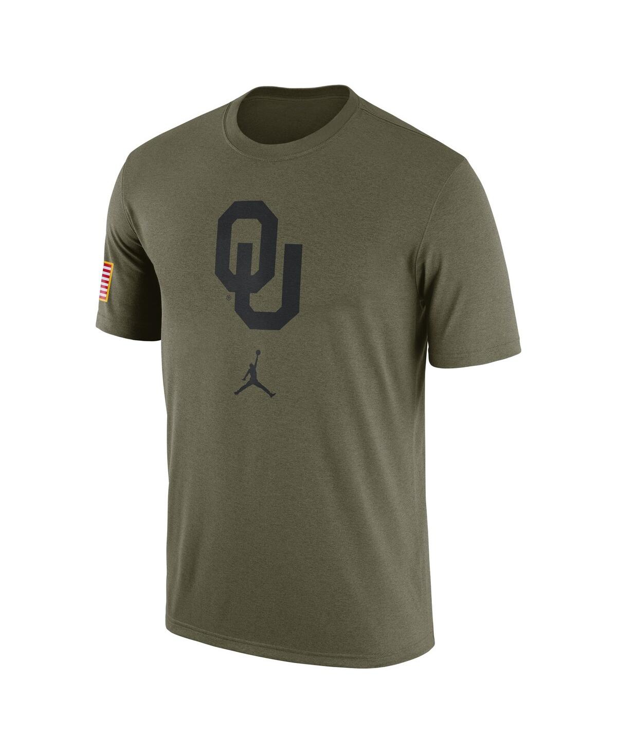 Shop Jordan Men's  Olive Oklahoma Sooners Military-inspired Pack T-shirt