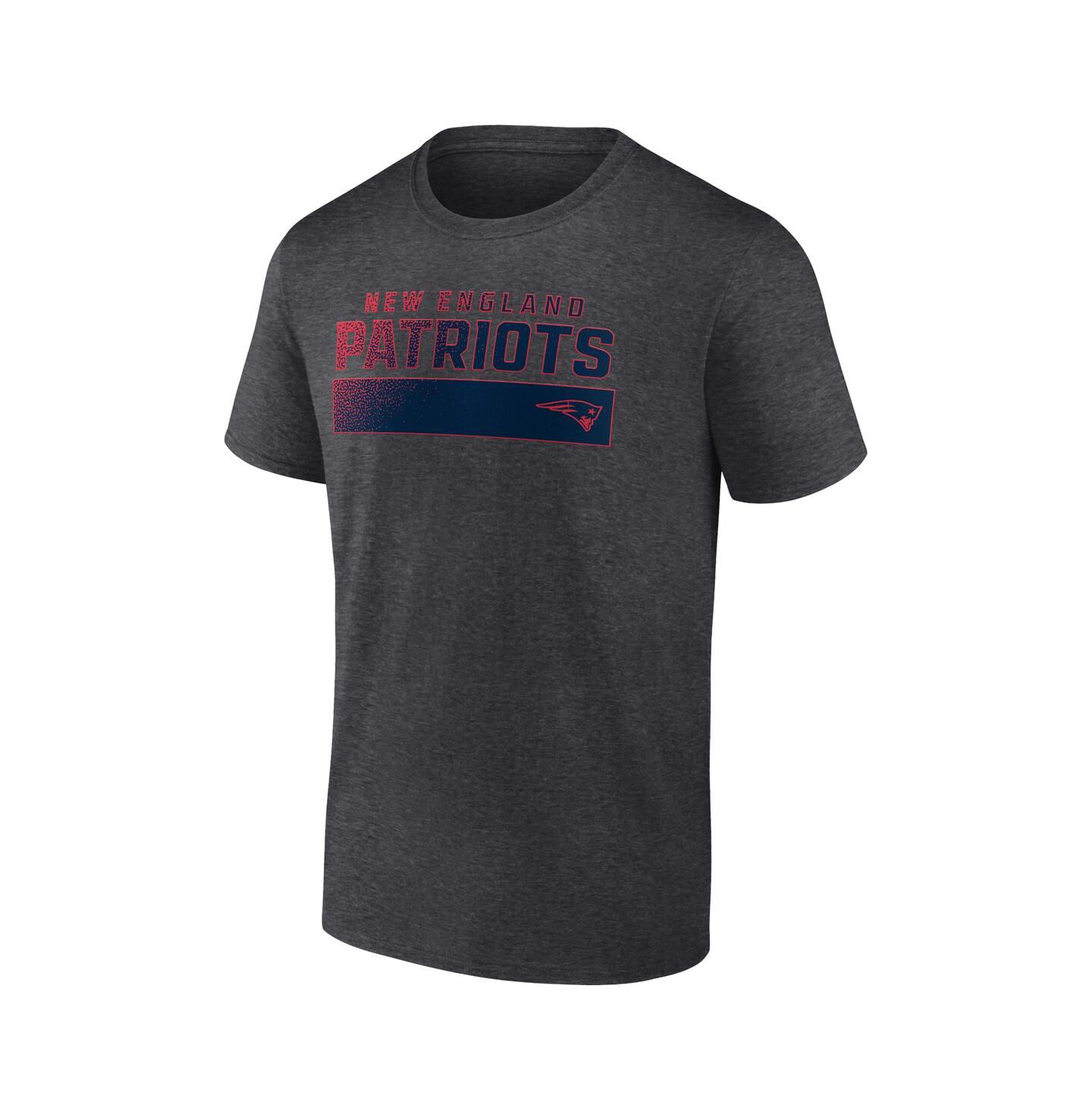 Мужская футболка Fanatics Charcoal New England Patriots — фото 3