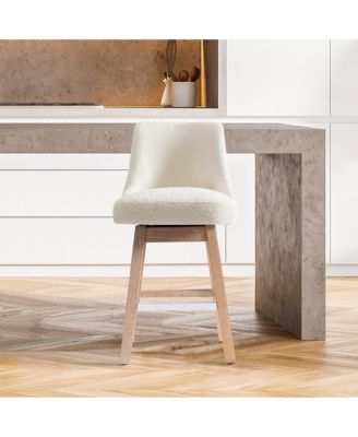 26" Upholstered Swivel Counter Height Bar Stool