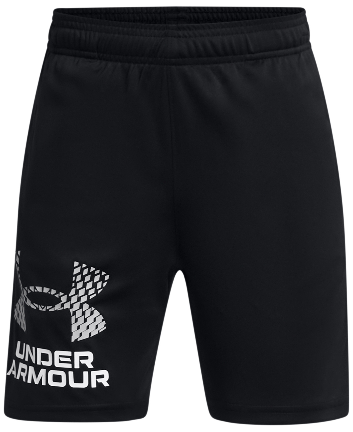 Shop Under Armour Big Boys Tech Moisture-wicking Quick-dry Shorts In Mod Gray,white