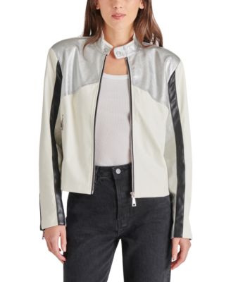 Steve Madden - Women's Helayna Faux-Leather Moto Jacket