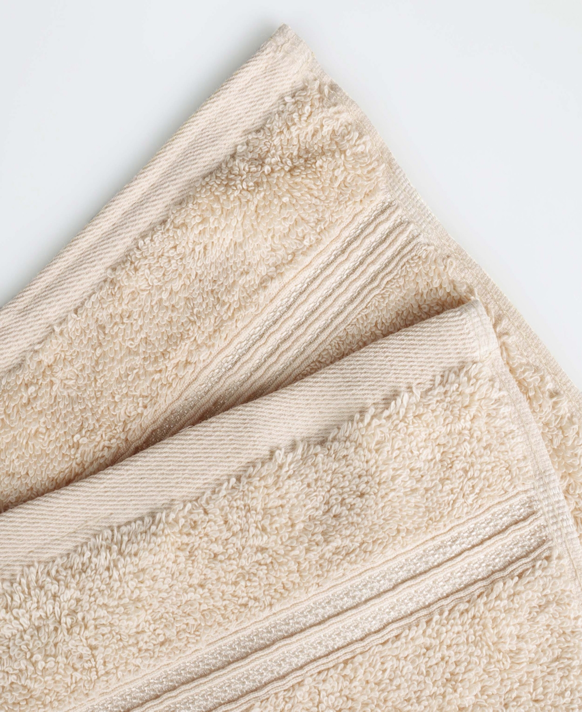 Superior Solid Quick Drying Absorbent 3 Piece Egyptian Cotton Assorted Towel Set In Ivory