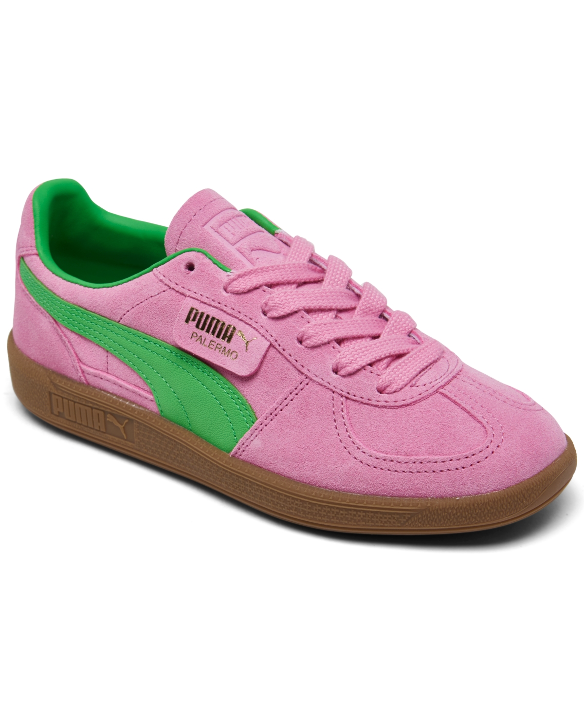 Shop Puma Women's Palermo Special Casual Sneakers From Finish Line In Pink Delight, Green