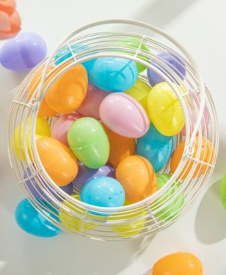 90 Pack 2.25" H Easter Plastic Fillable Eggs in 6 Colors, 15 of Each