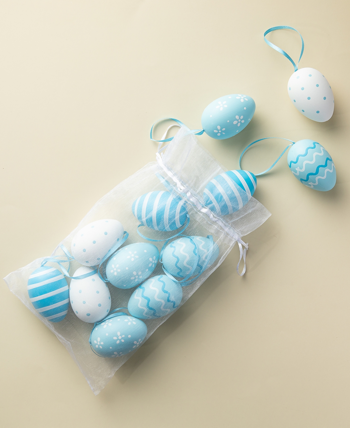 Shop Glitzhome 24 Pack 2.25" H Easter Plastic Eggs, 12 Of Each In Gauze Bag In Multi