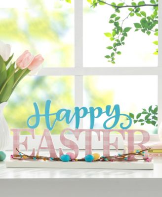 15.75" L Easter Wooden "Happy Easter" Table Decor
