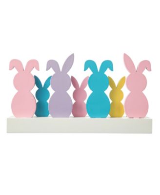 11.75" L Easter Wooden Bunny Family Table Decor