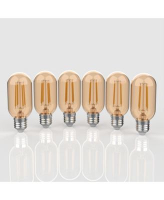 Industrial Non-Dimmable T45 4-Watt LED Edison Glass Bulbs with E26 Base (Pack of 6)