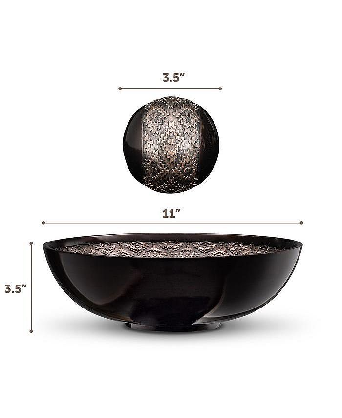 Creative Scents Home Decor Brown Decorative Bowl with Orbs Set Macy's