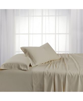 Egyptian Linens Viscose from Bamboo Cotton Sheet Set - 15" Deep Pockets, Full - Sand, Full