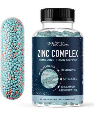 SMNutrition Zinc 30mg Microbeadlets with Copper | Highly
