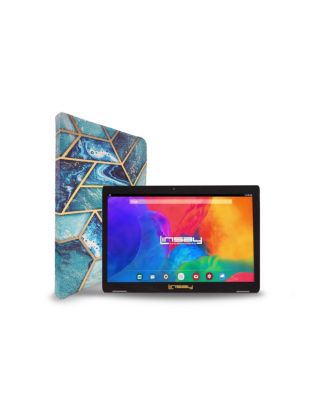 New 10.1" Tablet Octa Core 128GB Bundle with "Art and Ocean" Defender Case Newest Android 15 Google Certified