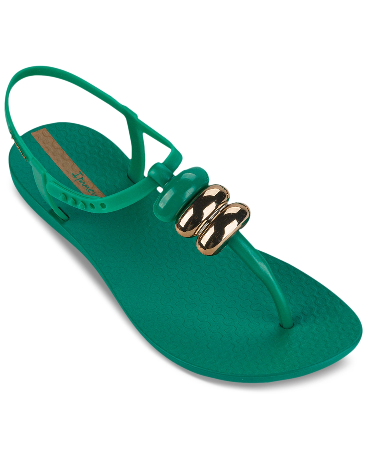 Ipanema X Shakira T-strap Slingback Thong Sandals In Green,bron
