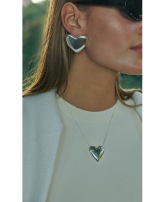 Heart Chain & Cord Pendant Necklace, 20-1/2" + 3" extender