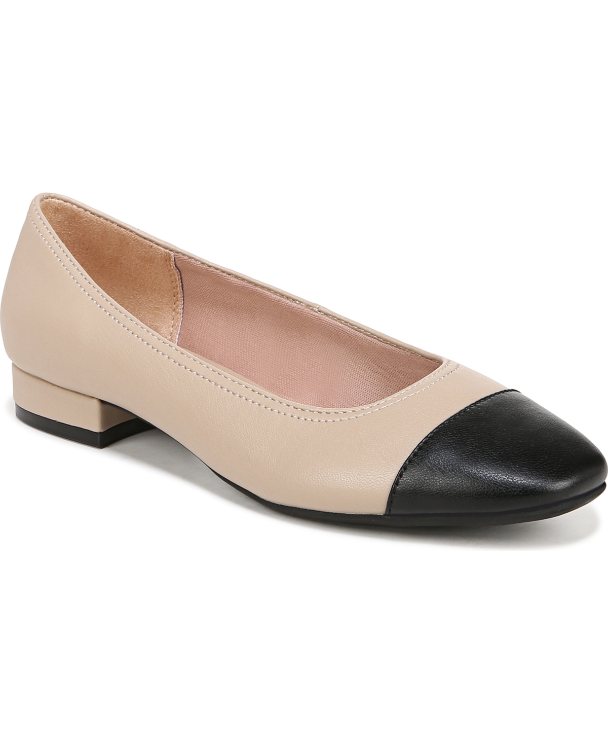 Women's Cameo 3 Ballet Flats - Black/Taupe Faux Leather