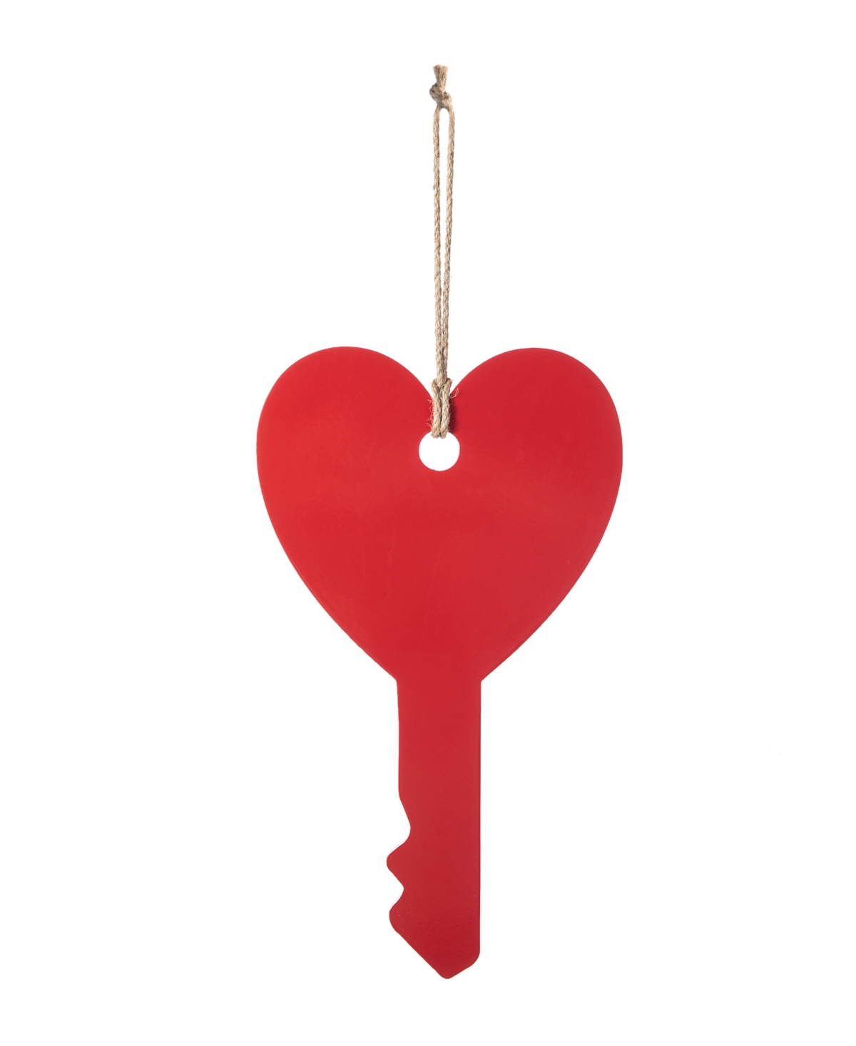 Shop Glitzhome 14" H Valentine's Wooden Key-shaped Door Hanger In Multi