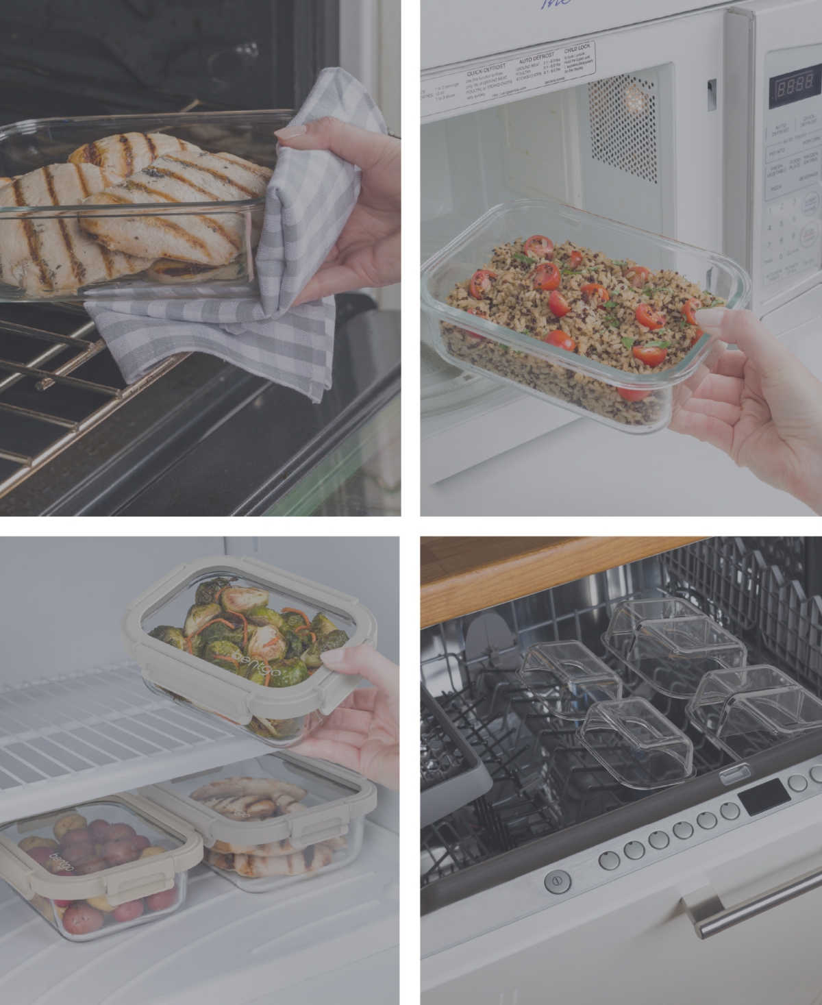 Bentgo Leak-Resistant 8-Piece Glass Food Storage Set