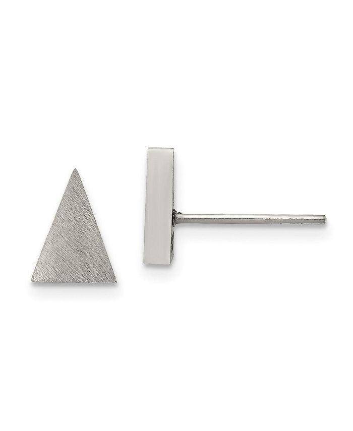 Chisel Stainless Steel Brushed Triangle Earrings Macy's