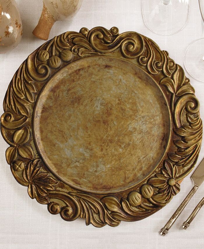 American Atelier Serveware Cantera Charger Plates Set of 4 Macy's