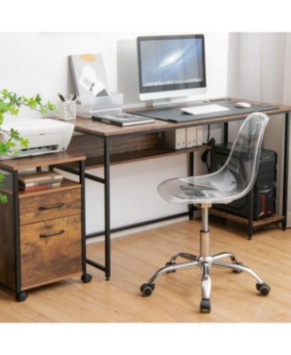 Swivel Acrylic Armless Adjustable Height Office Chair