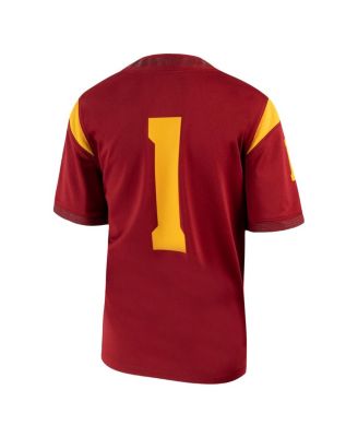 Big Boys #1 Crimson USC Trojans 1st Armored Division Old Ironsides Untouchable Football Jersey