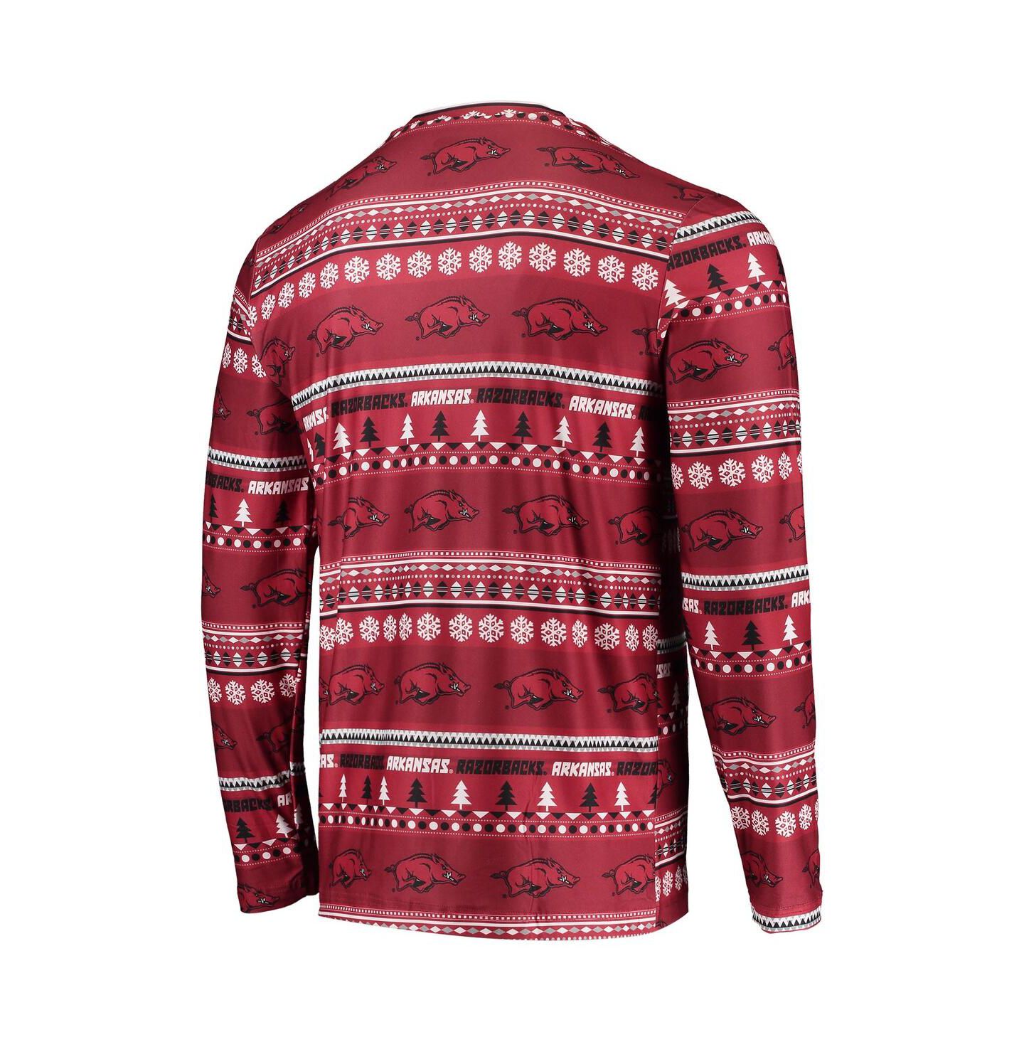 Мужской комплект для сна Concepts Sport Arkansas Razorbacks Ugly Sweater, Cardinal — фото 3