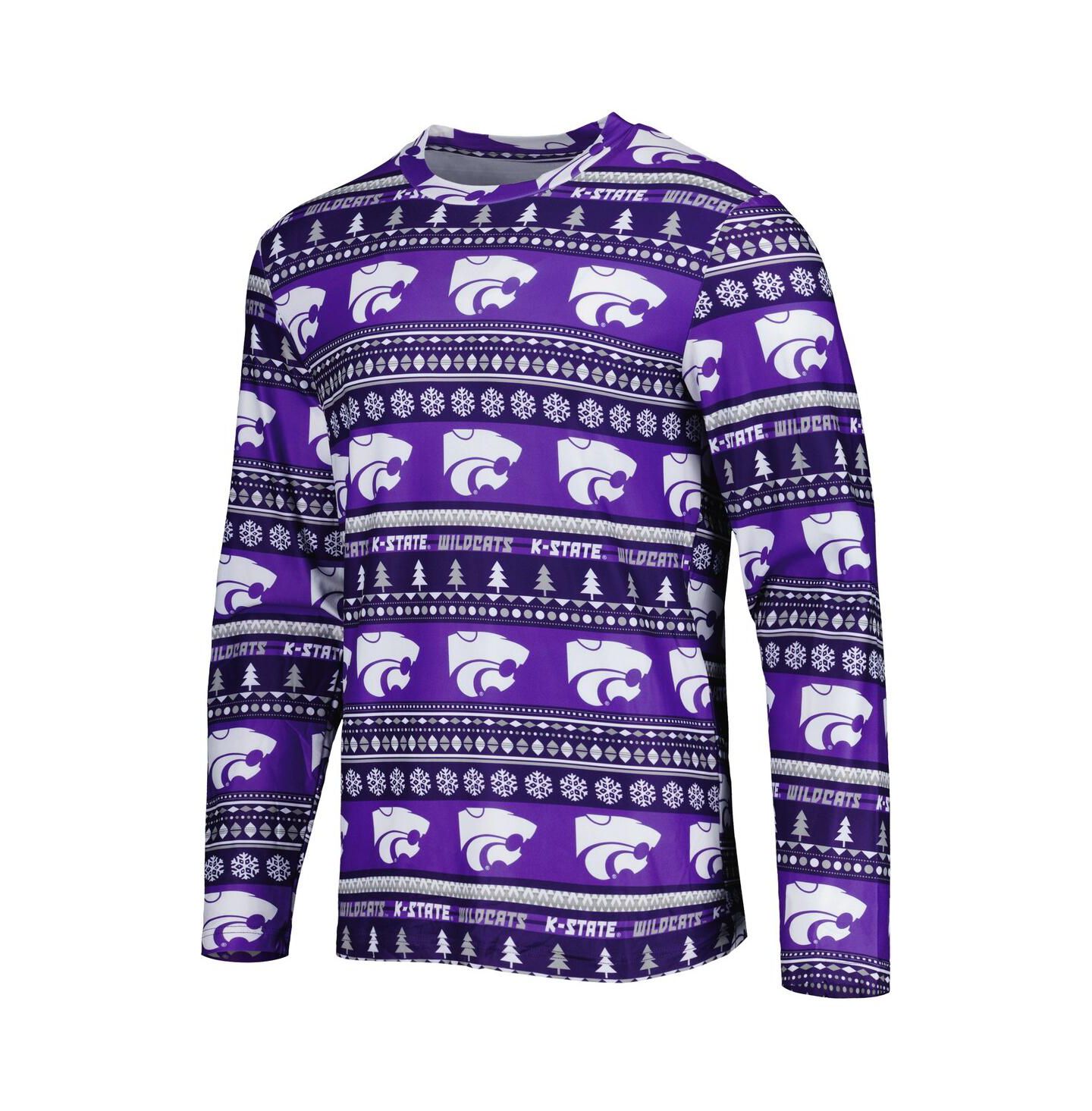 Мужская пижама Concepts Sport Kansas State Wildcats Swivel, Purple — фото 2