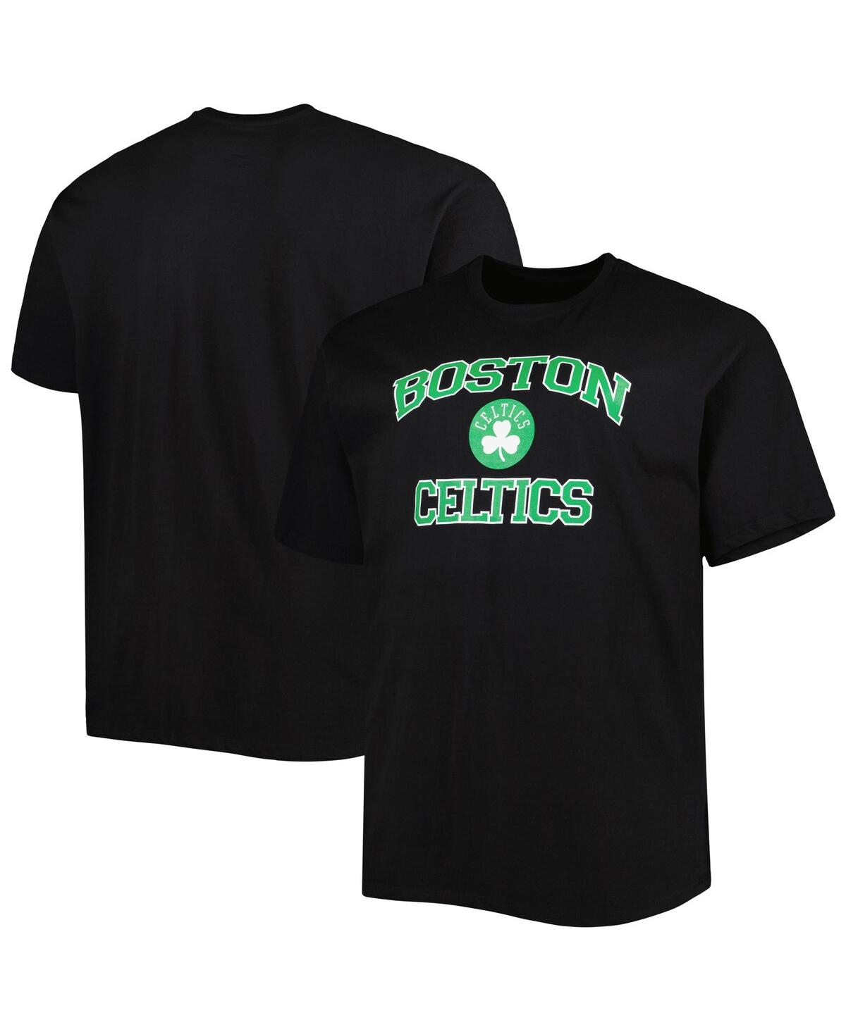 Men's Black Boston Celtics Big and Tall Heart & Soul T-shirt - Black