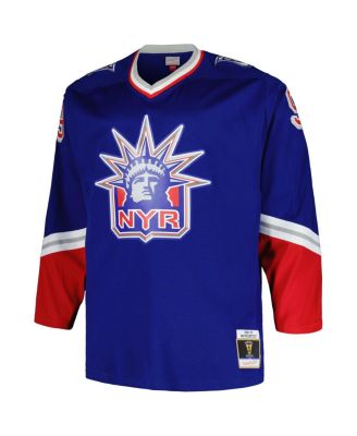 Mitchell & Ness Men's Wayne Gretzky Blue New York Rangers Big and Tall Blue Line Player Jersey