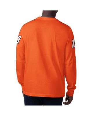 Men's Orange Martin Truex Jr Clutch Hit Graphic Long Sleeve T-shirt