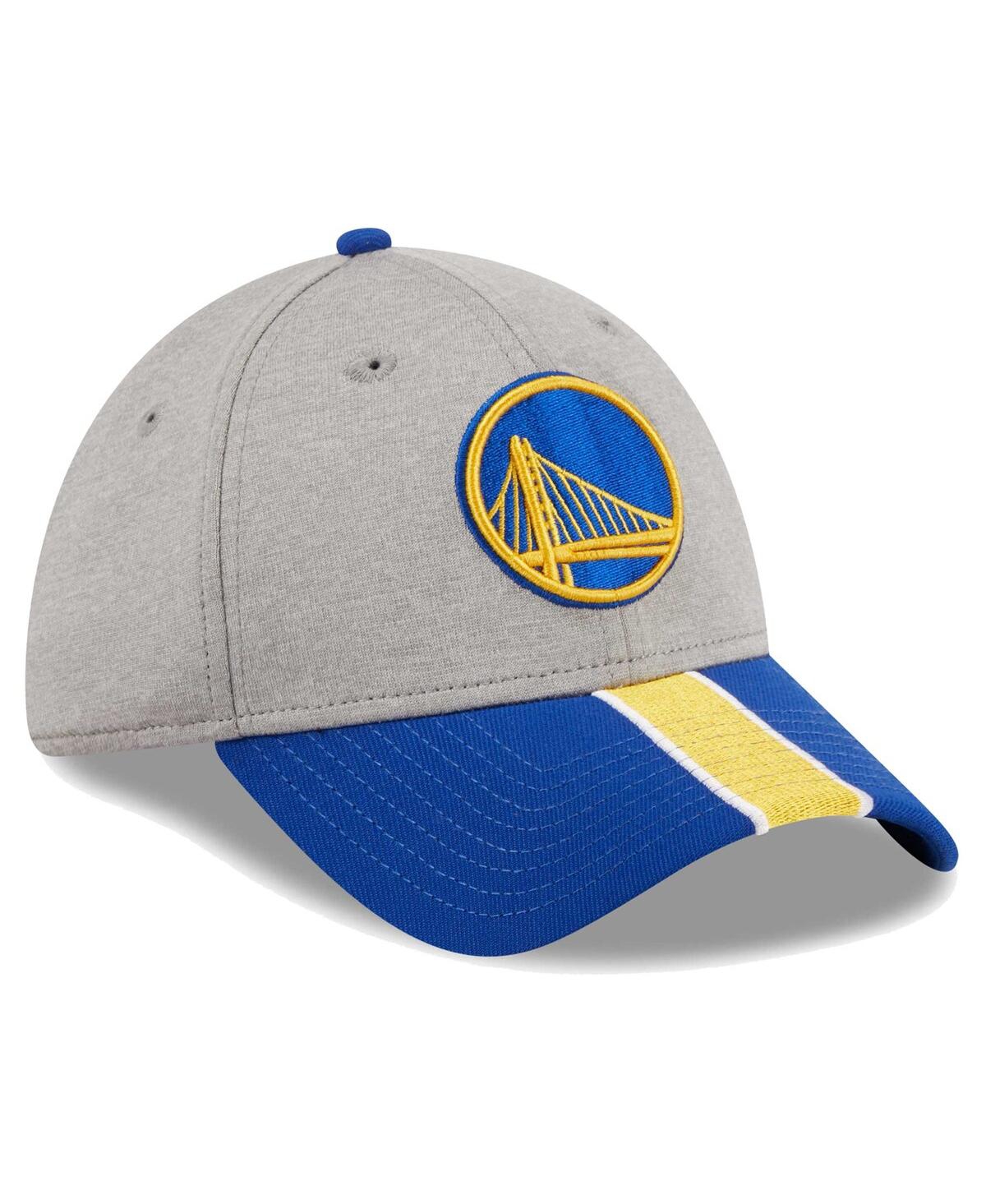 Men's New Era Royal Golden State Warriors Striped 39THIRTY Flex Hat - Royal