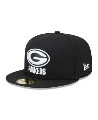 Men's Black Green Bay Packers Main Patch 59FIFTY Fitted Hat