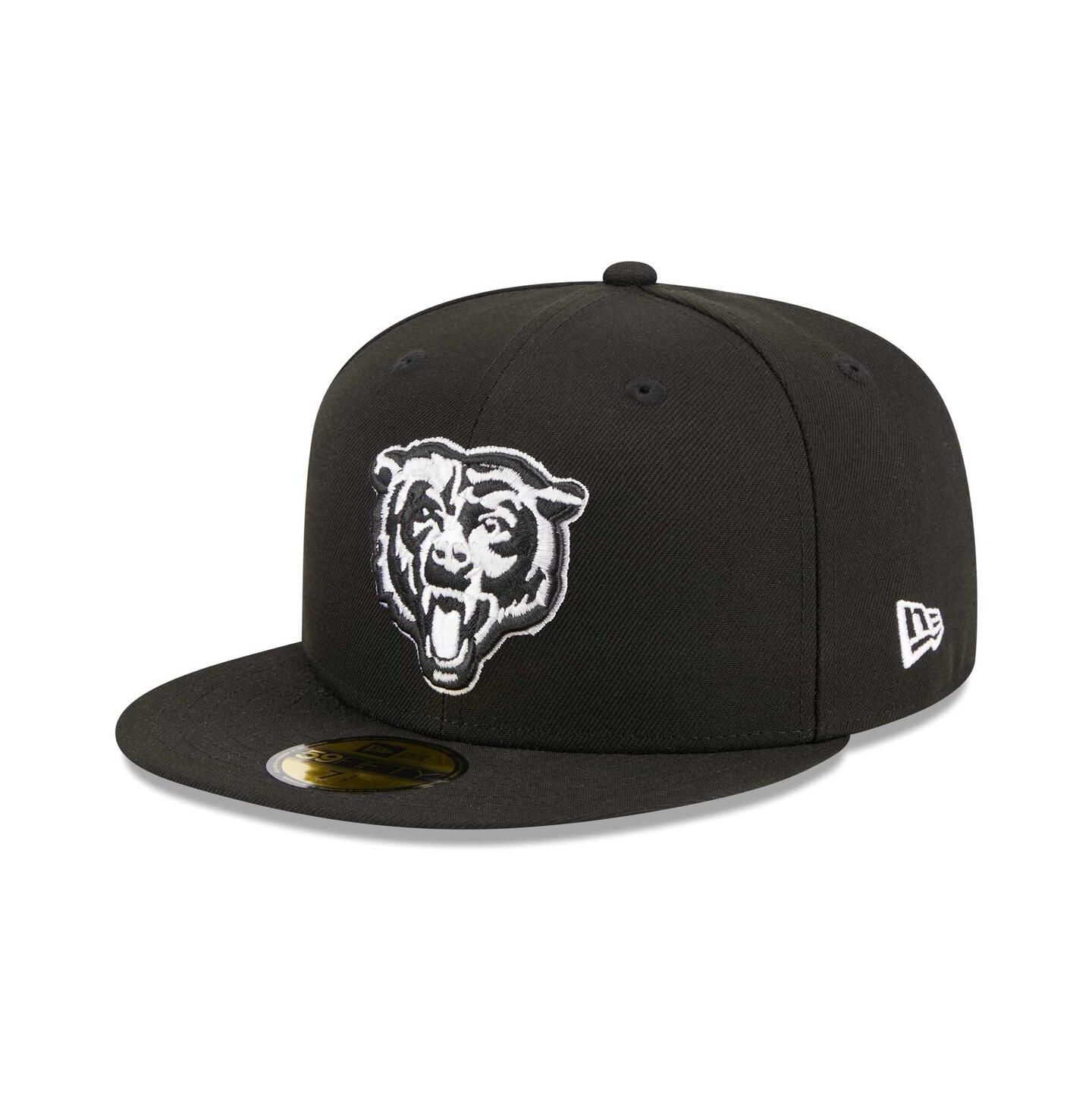 Мужская кепка New Era Black Chicago Bears Alternate Logo Main Patch 59FIFTY Fitted Hat — фото 4