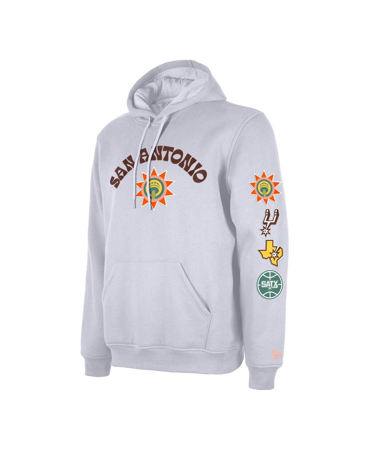 Men's New EraSan Antonio Spurs 2023/24 City Edition Big and Tall Pullover Hoodie - White