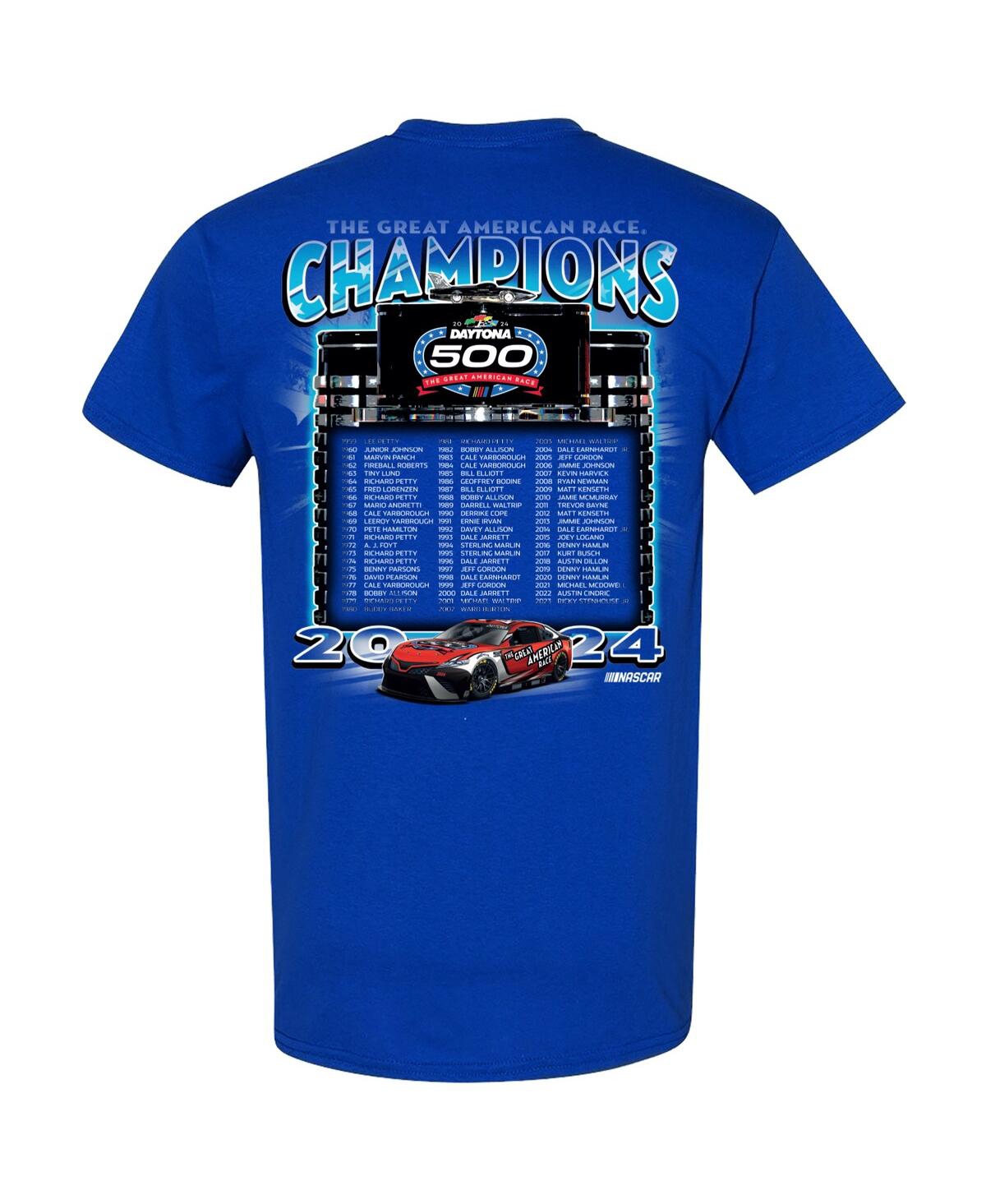 Men's Checkered Flag Sports2024 Daytona 500 Champions T-shirt - Blue