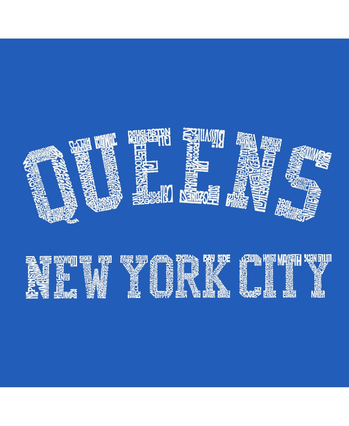 Popular Neighborhoods In Queens, Ny - Big Boy's Word Art Crewneck Sweatshirt