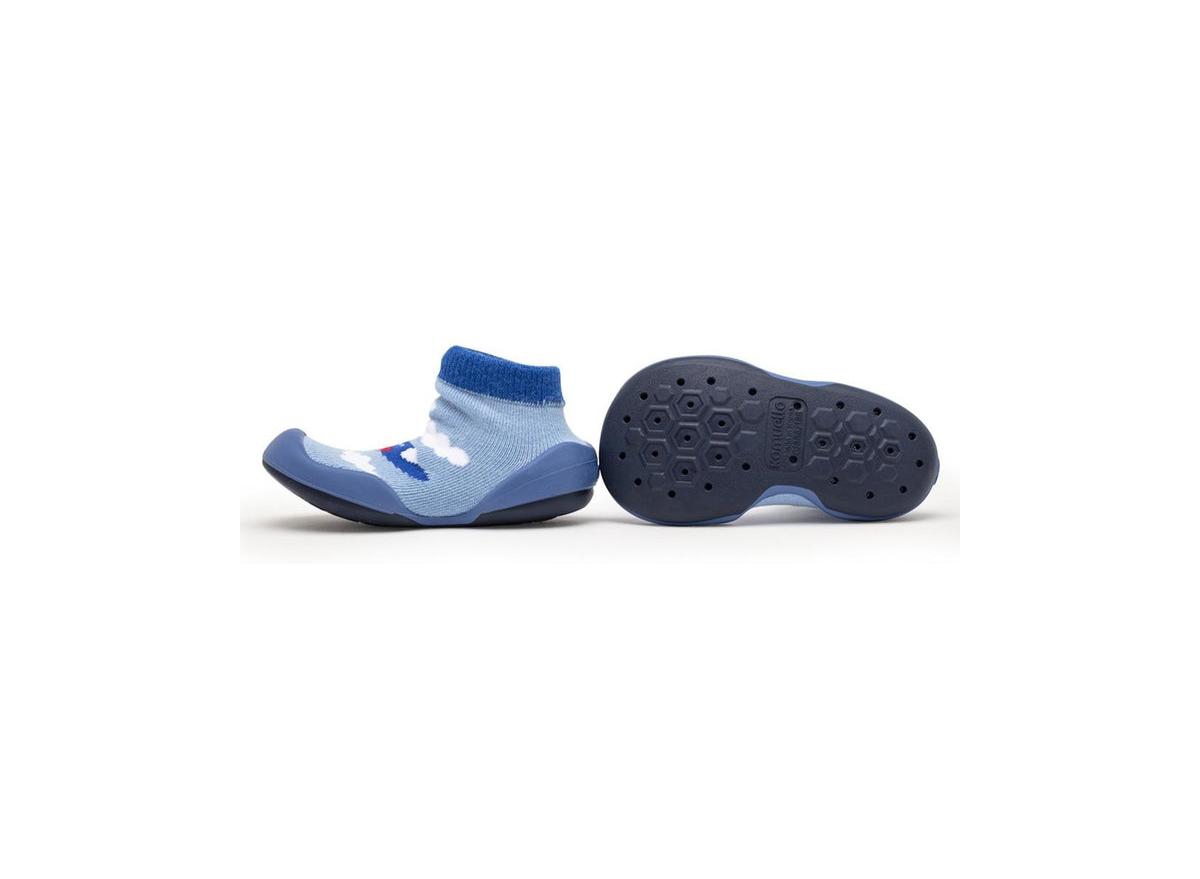 Komuello Infant Boy First Walk Sock Shoes- Aeroplane