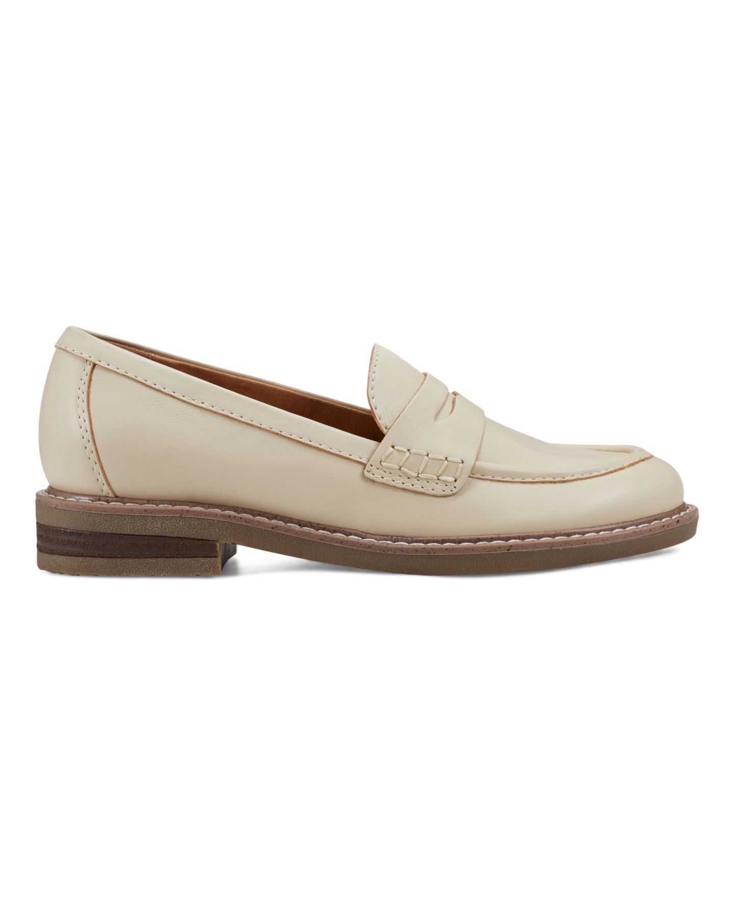 Женские туфли Earth Javas Slip-On Penny, цвет: Кремовый кожаный — фото 2