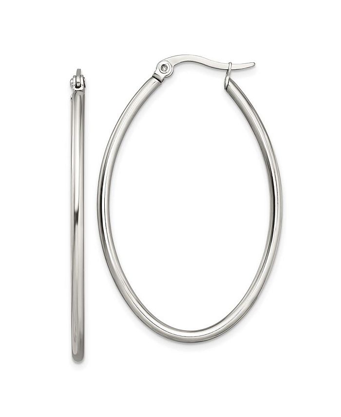 Chisel Stainless Steel Polished Oval Hoop Earrings Macy's