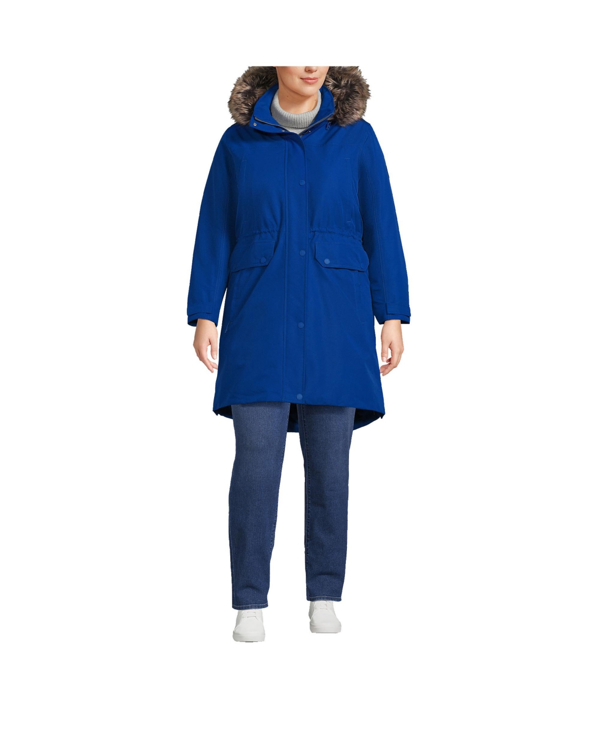 Women's Plus Size Expedition Down Waterproof Winter Parka - Evening cobalt