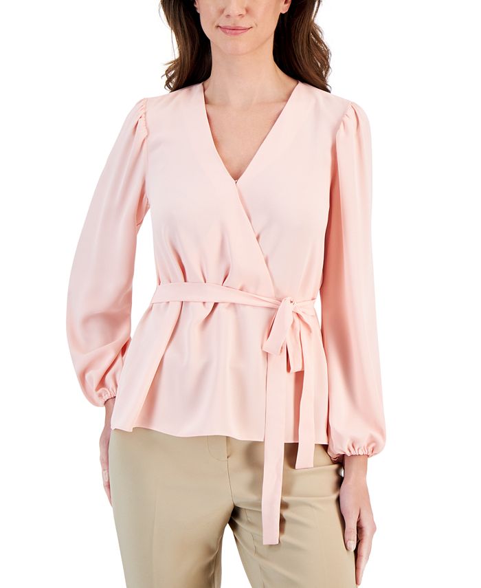 Robe Fausse Portefeuille Time And Tru à Manches Longues - Rayures Bleues, Neuve Avec étiquettes