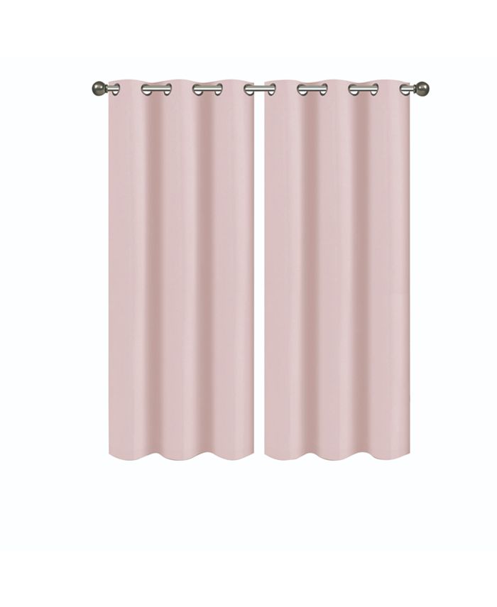 J&V Textiles FoamBacked Blackout Curtain Panel Pair with Grommets Macy's