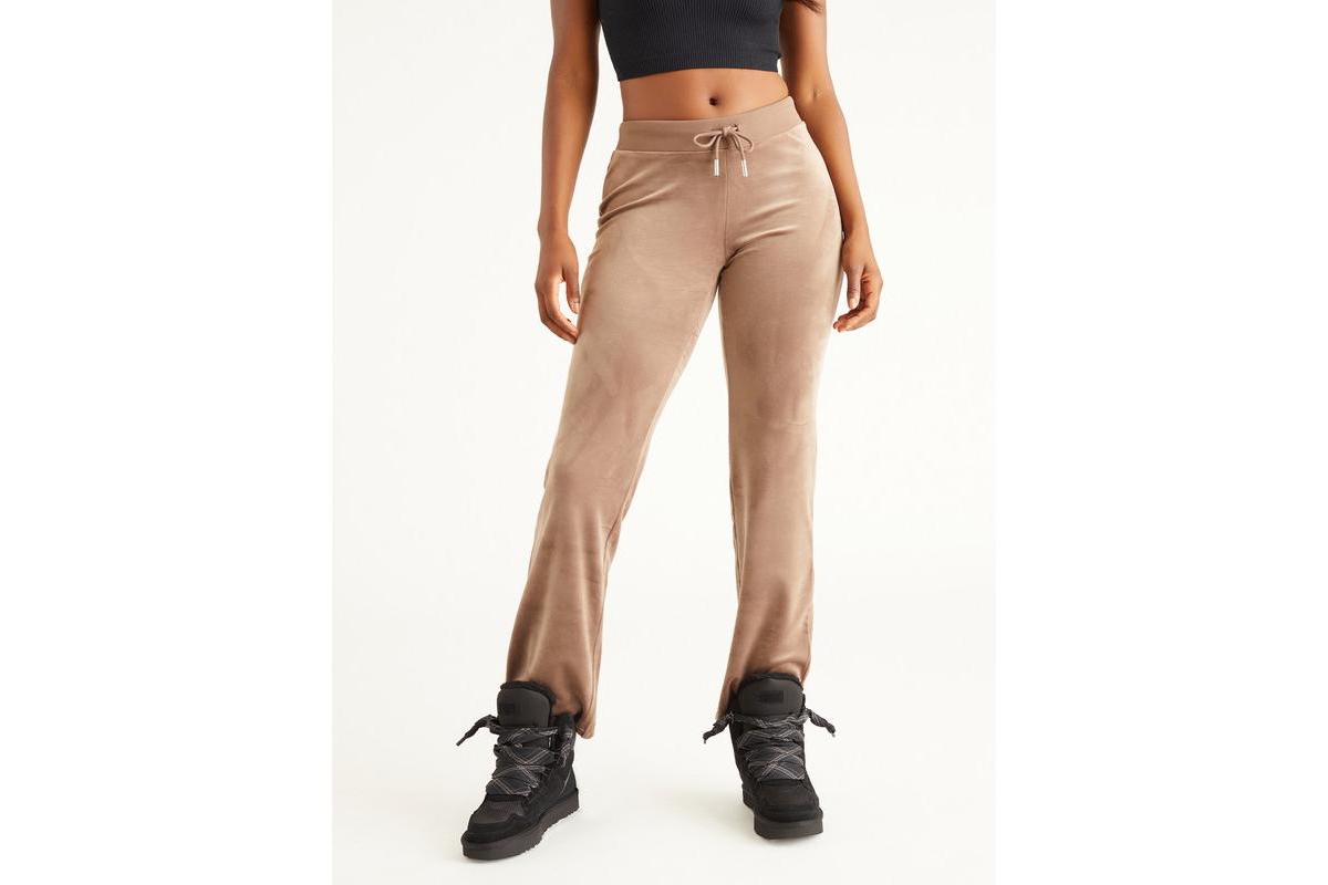 JUICY COUTURE WOMEN'S OG BIG BLING VELOUR TRACK PANTS