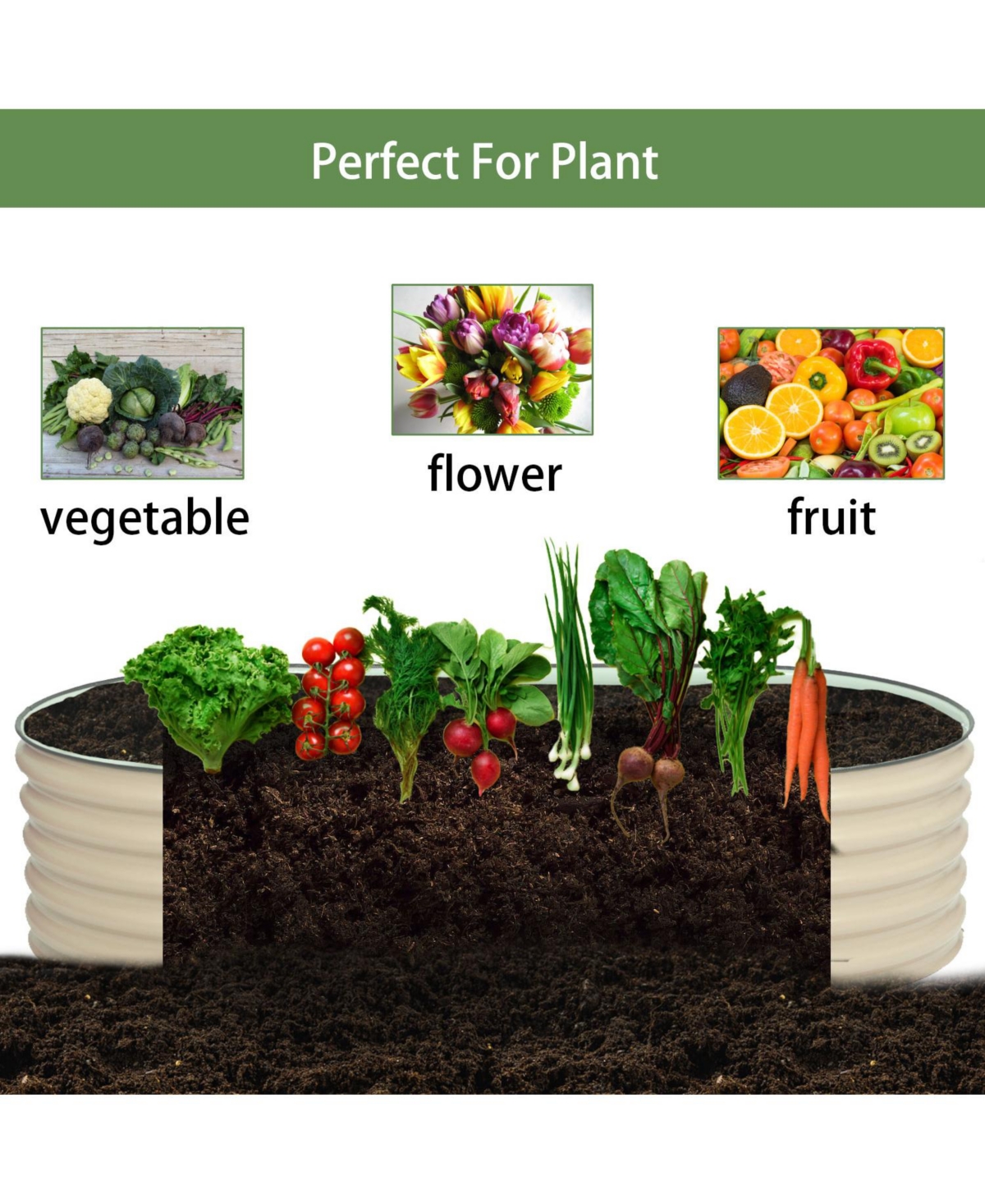 Aoodor 6-in-1 Modular Metal Raised Garden Bed 67